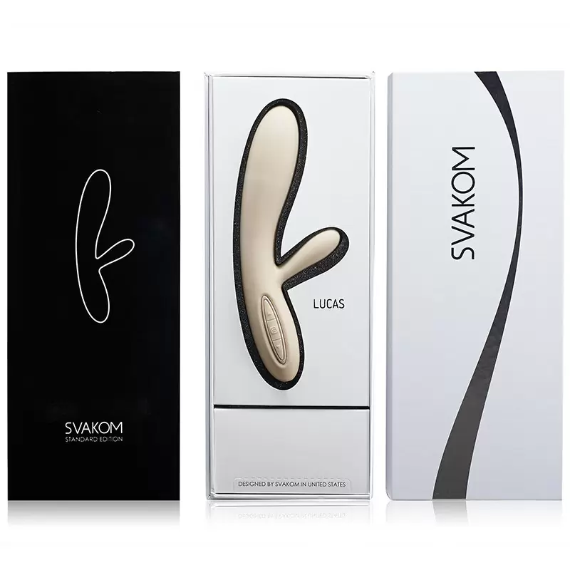 Двойной вибратор Lucas с интеллектуальным режимом, 48 часов без подзарядки – бежевый 