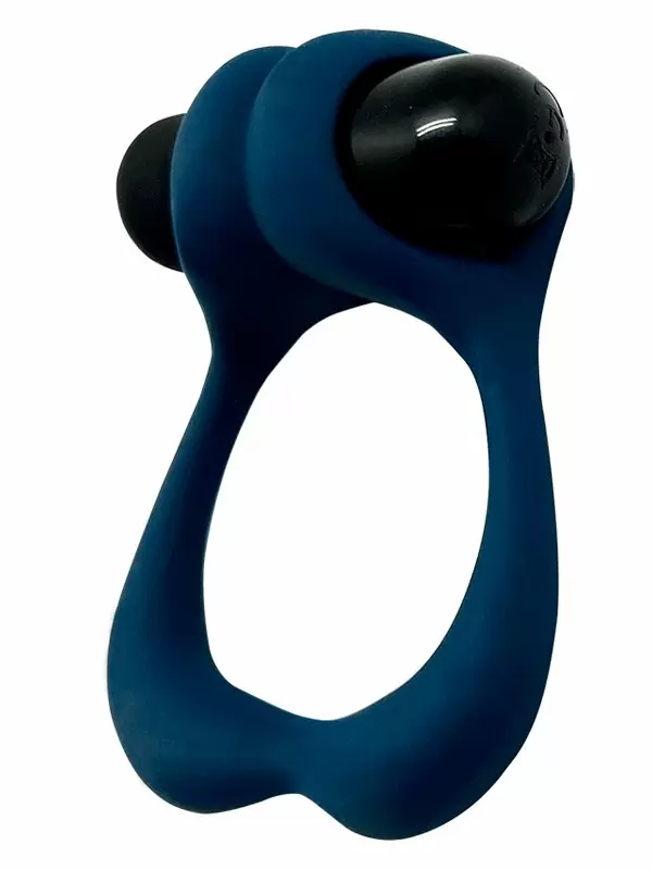 Эрекционное виброкольцо Alive Nutty, диаметр 3,18 см, силикон, синий