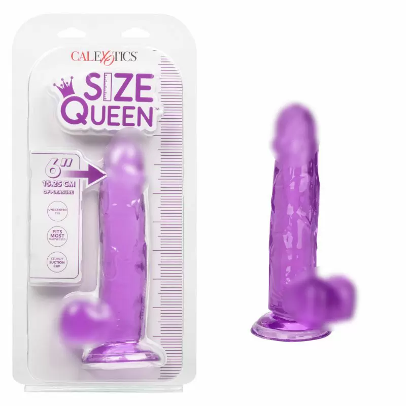 Фиолетовый фалоимитатор на присоске «Size Queen»