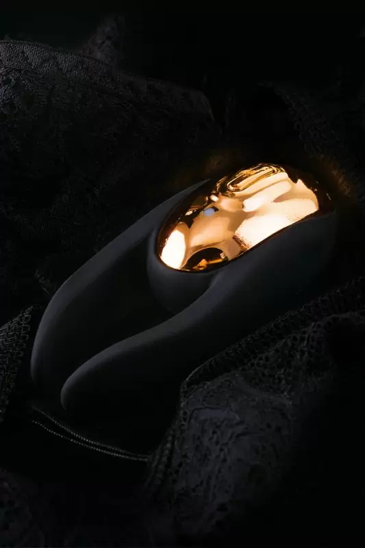 Черный вибратор для клитора и наружных интимных зон Waname D-Splash Wave, 9.3 см, силикон