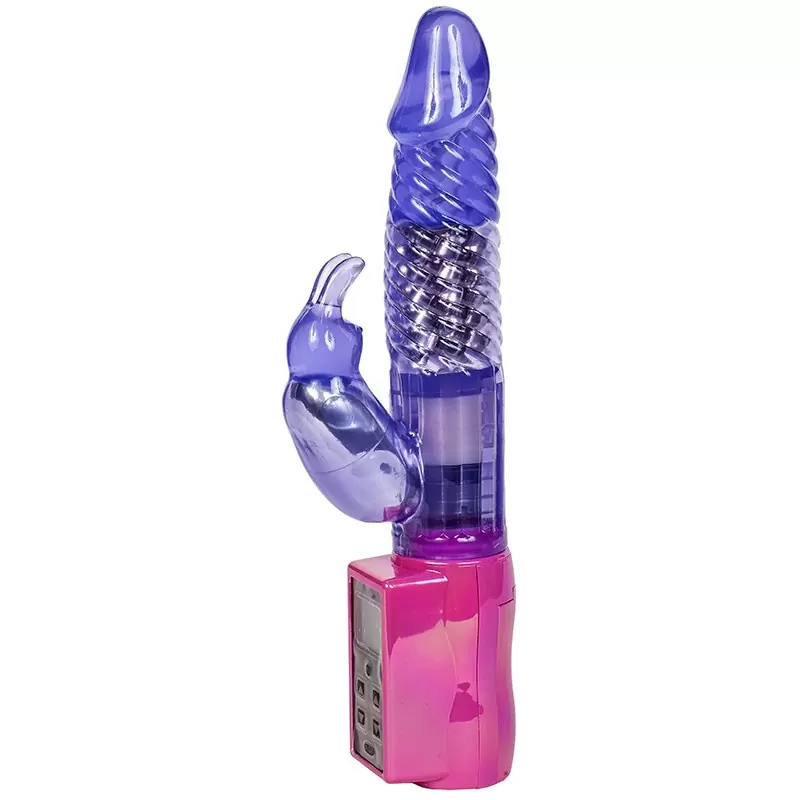 Хай-тек Rabbit Vibe LCD Control с ротацией – фиолетовый
