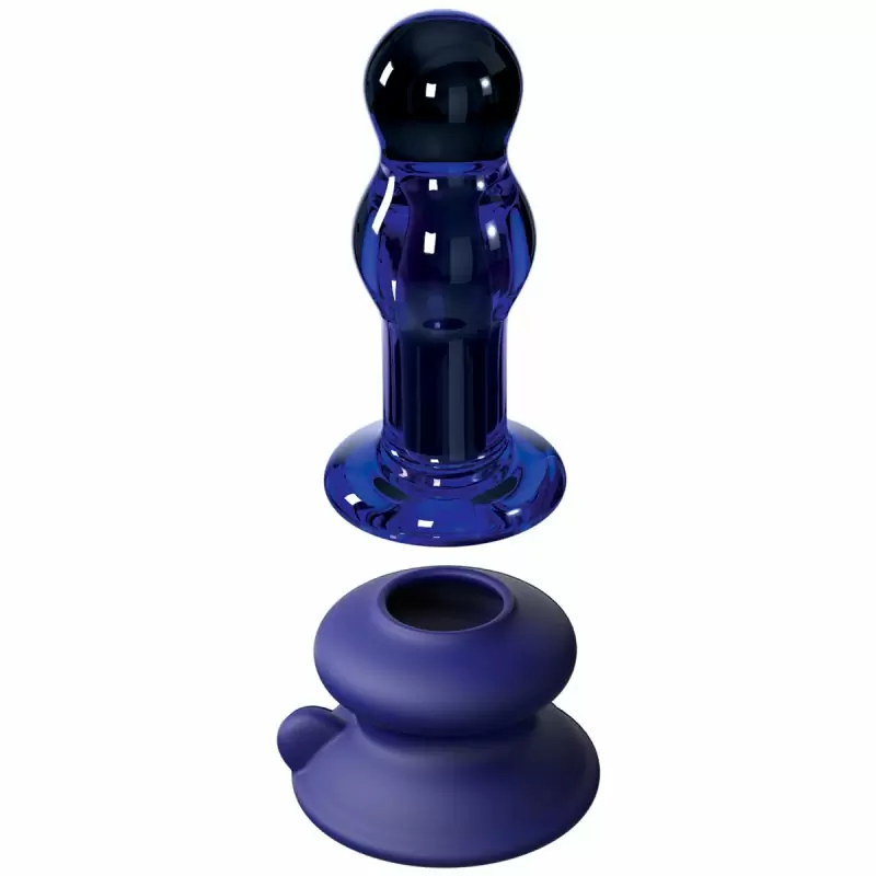 Стеклянный анальный вибратор с пультом ДУ Icicles № 83: 10.6 см, 10 режимов работы