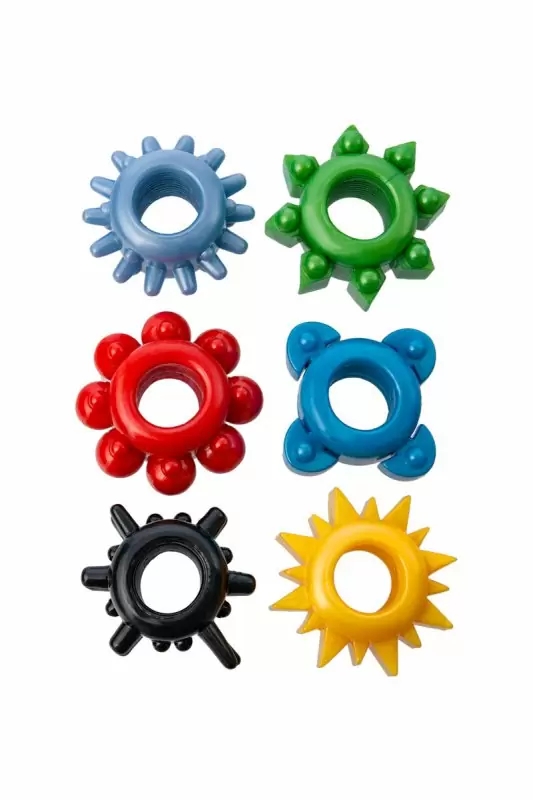 Набор рельефных эрекционных колец TOYFA