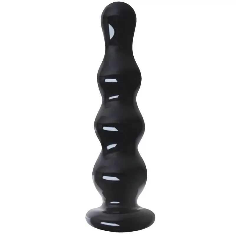 Анальная елочка из стекла Crystal Ripples – черная