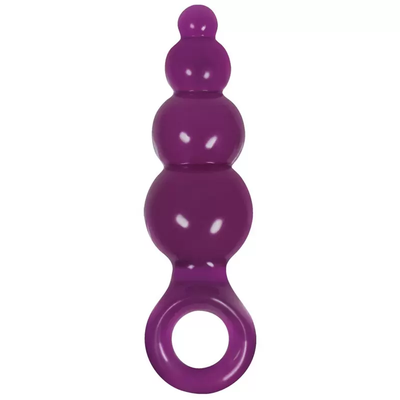 Анальная пробка с кольцом Jolie Ripples Small – фиолетовая