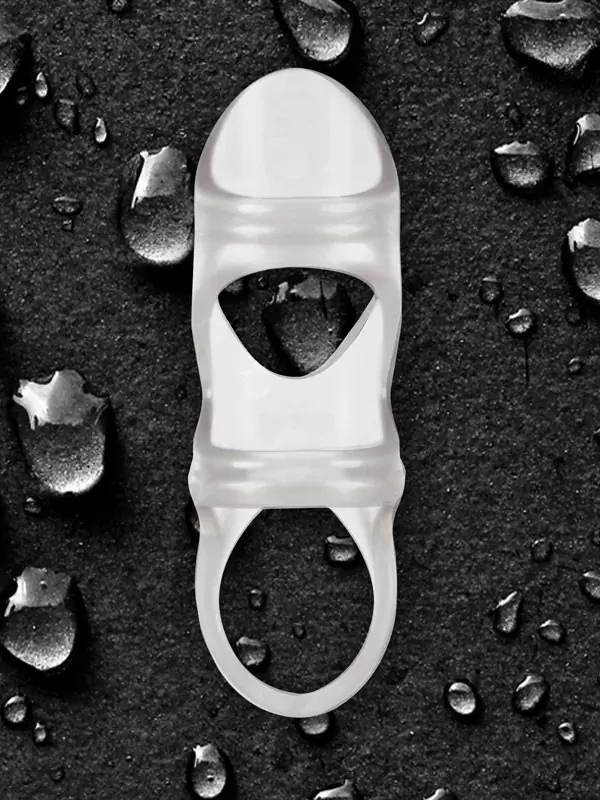 Эрекционная насадка с кольцом для мошонки Renegade - Clear