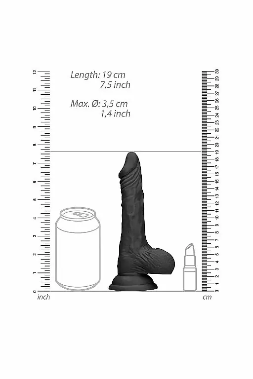 Фаллоимитатор Realistic Dildo With Balls - 17 cm