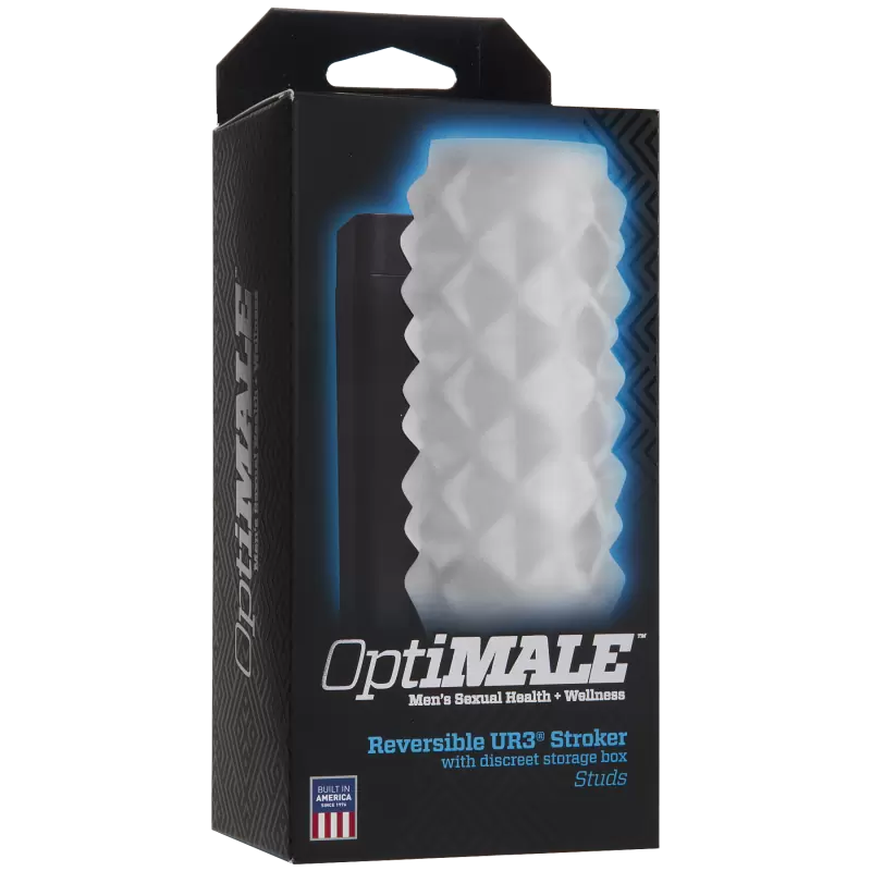 Мастурбатор двусторонний OptiMALE Reversible UltraSkyn Stroker Studs – прозрачный