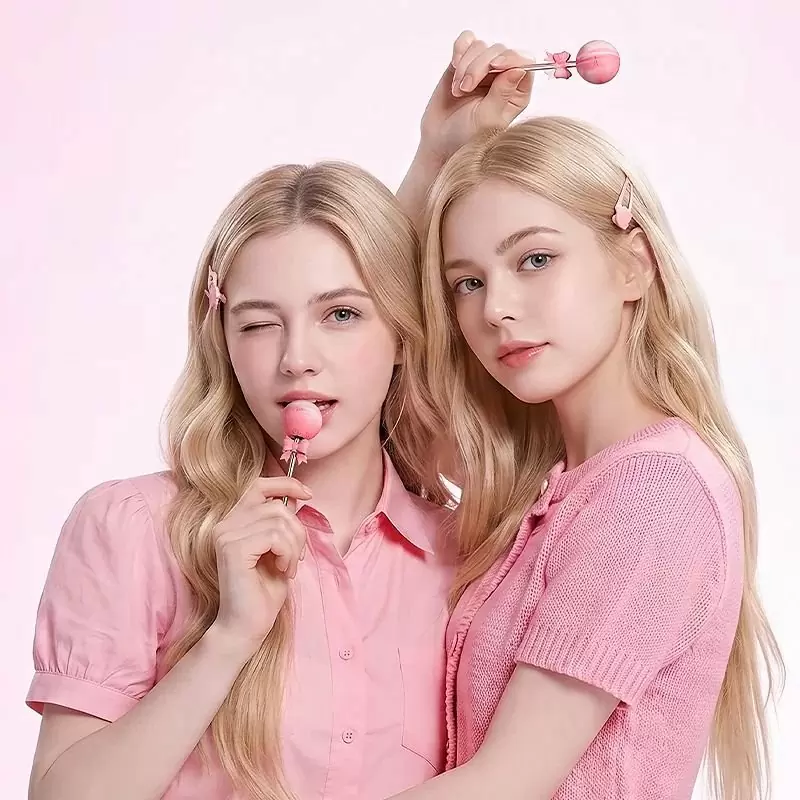 Необычный вибратор «Sweet Bobo» в дизайне леденца на палочке, розовый.
