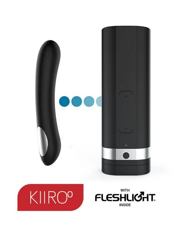 Интерактивный набор Kiiroo: мастурбатор Onyx 2 + вибратор Pearl – черный