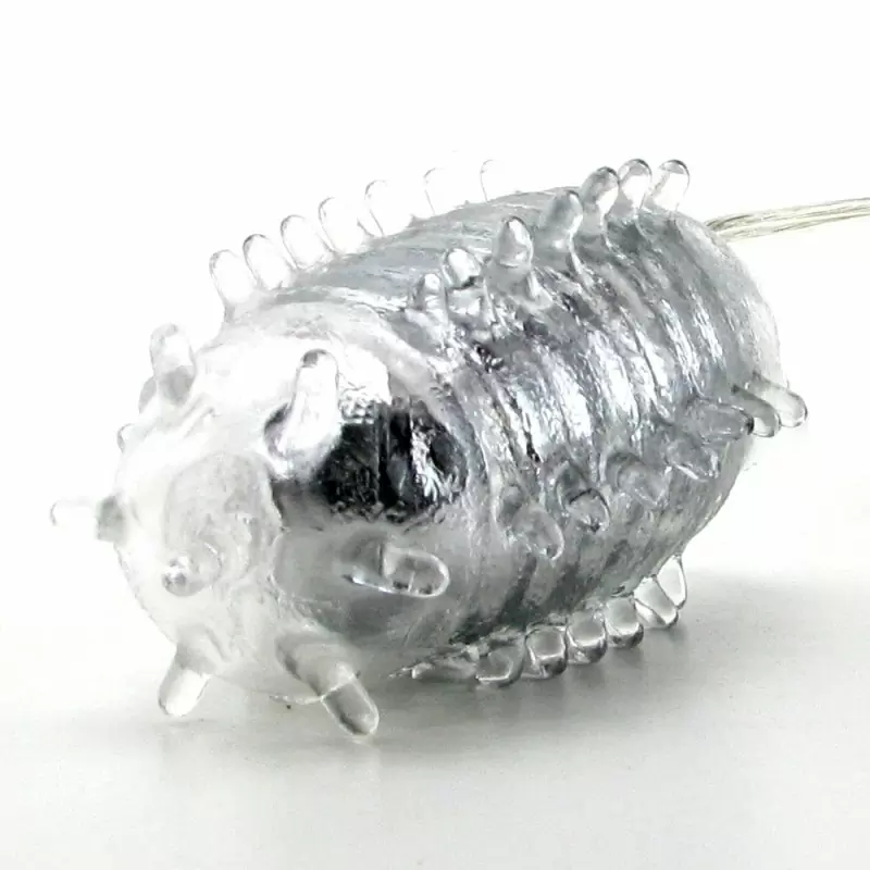 Виброяйцо Elite 5X Vibro-Ring с двумя сменными насадками – серебристый