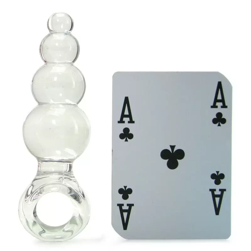 Анальная пробка с кольцом Jolie Ripples Medium – прозрачная