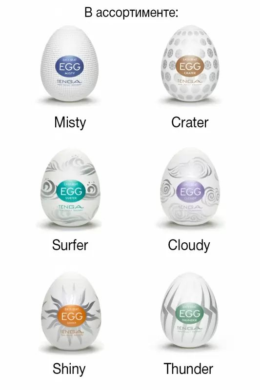 Мастурбатор-яицо Tenga Egg New Edition - прозрачный