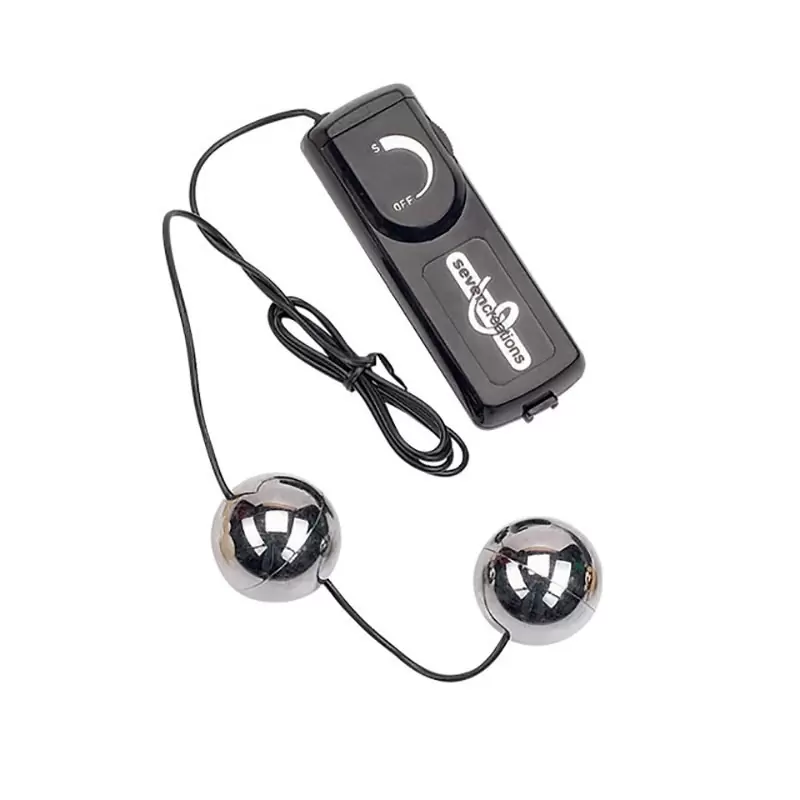 Шарики вагинальные Orgasm Vibrating Balls с вибрацией – серебристый