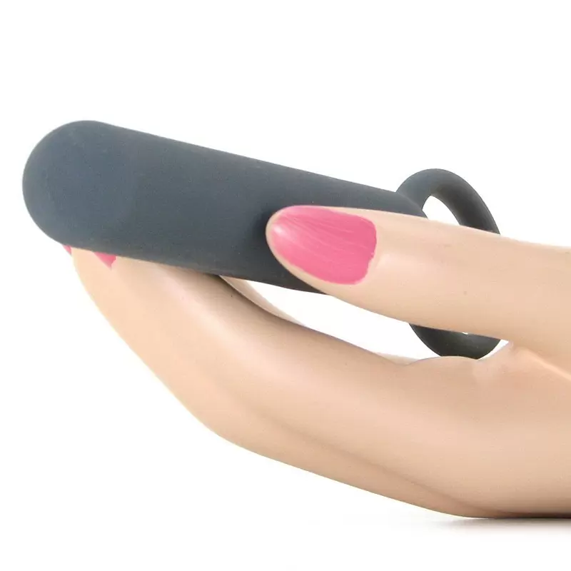 Перезаряжаемый мини-вибромассажер с кольцом Lust by Jopen L3.5 – серый