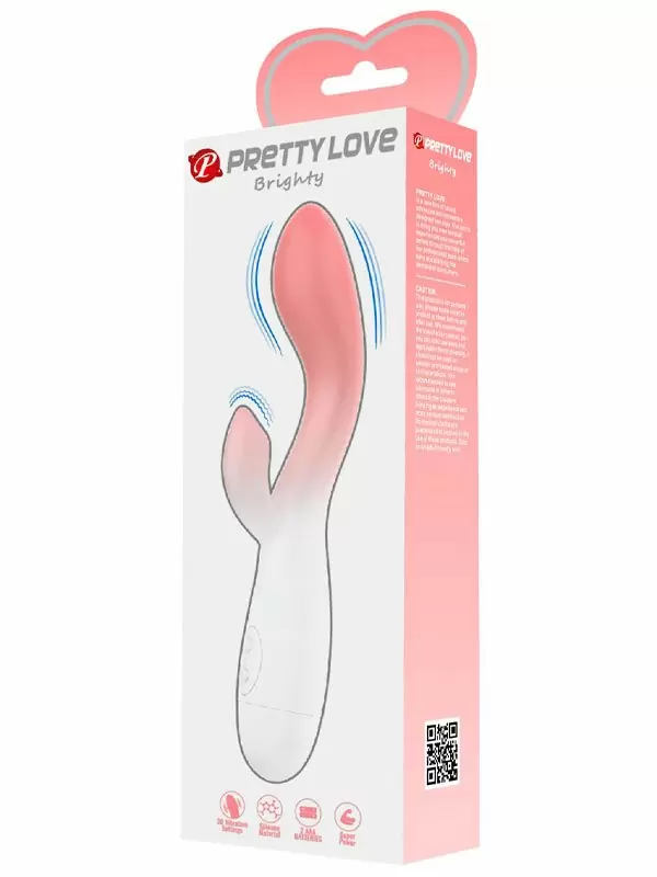 Вибратор-кролик Baile Brighty, 30 режимов, бесшумный, 10,5 см