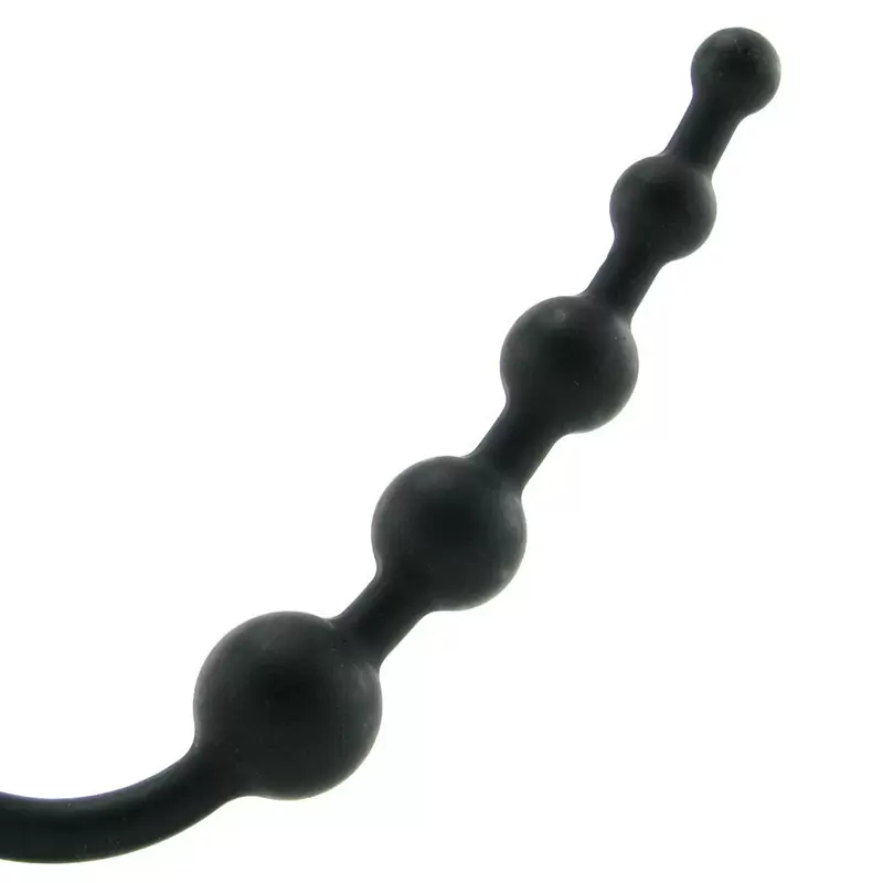 Анальная цепочка с вибростимулятором Mood Kinky – черная