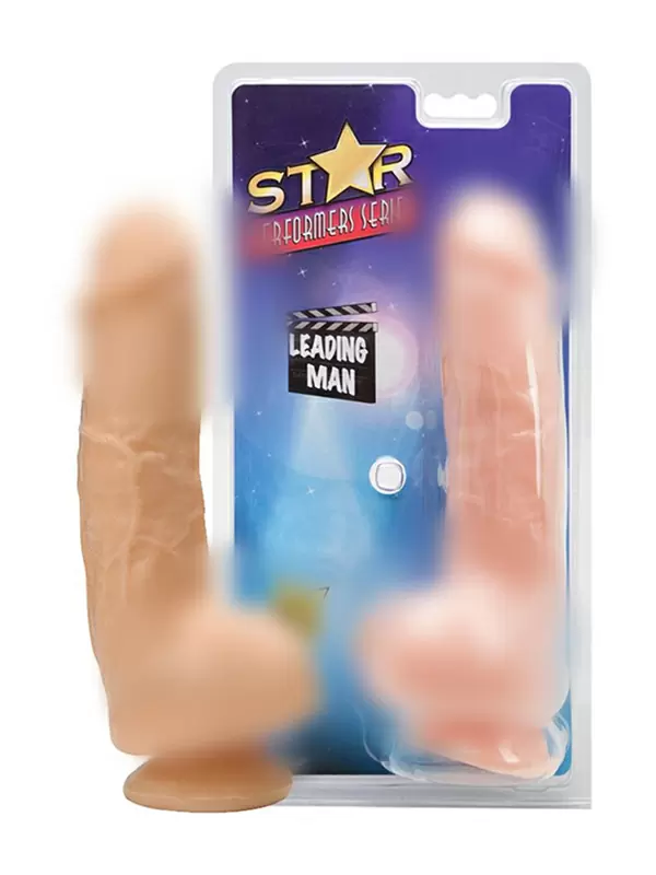 Фаллоимитатор Leading Man на присоске – телесный