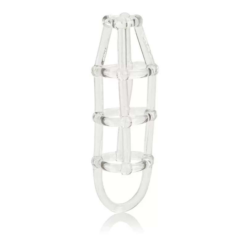  Резиновый бондаж для пениса Calexotics Cock Cage Enhancer – прозрачный