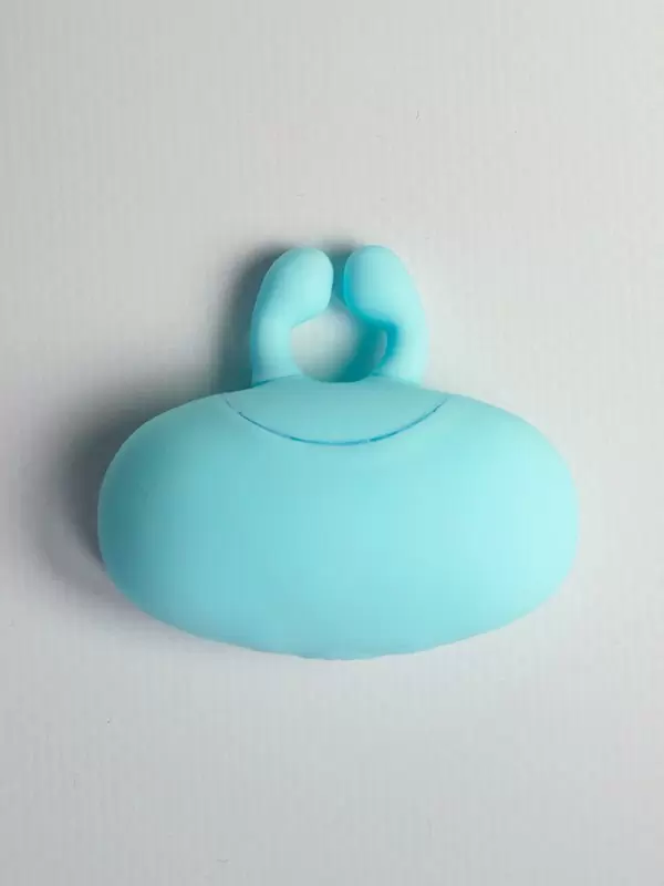 Вибратор для орального секса Youvic 4,9 см, с пультом Д/У, силикон, бирюзовый