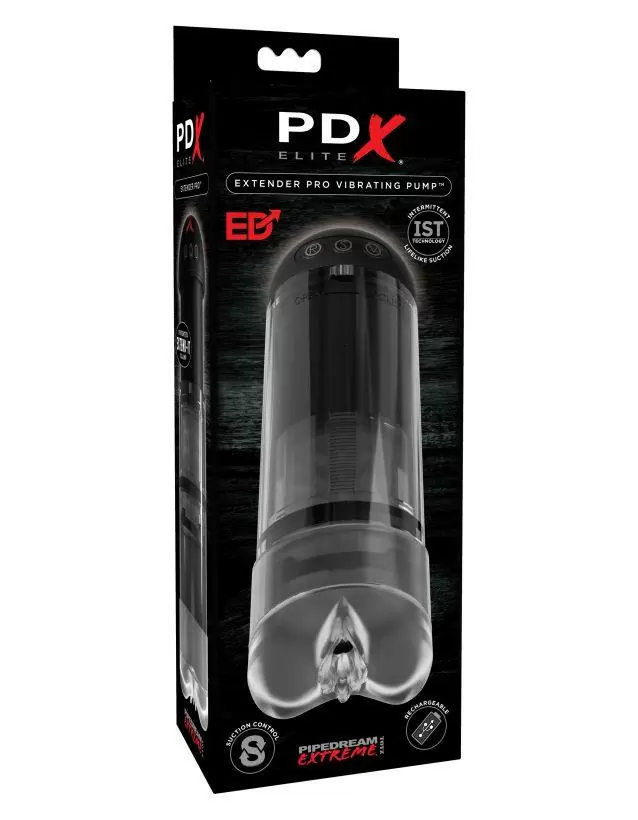 Вакуумная вибропомпа прозрачная PDX ELITE Extender Pro Vibrating Pump