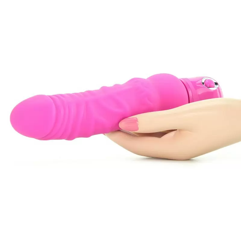 Фаллоимитатор с вибрацией Bendie Power Stud Curvy – розовый