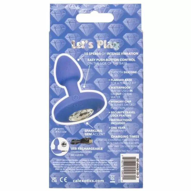 Перезаряжаемая анальная вибропробка Cheeky Gems Small Rechargeable Vibrating Probe