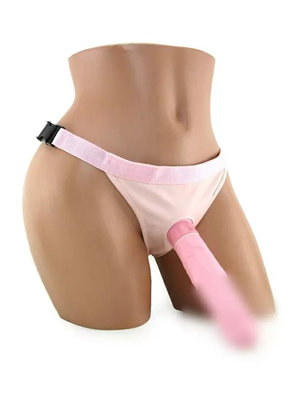 Фаллоимитатор с креплением Tru-Fit Vibrating Strap-On с вибрацией – розовый	