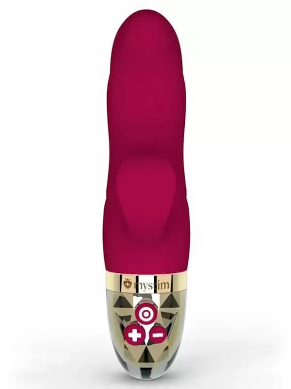Изогнутый вибратор-кролик Mystim Hop Hop Bob, 8 режимов, 16,5 см, фуксия