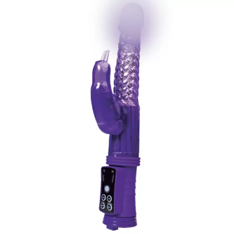 Вибратор-ротатор с клиторальным стимулятором птичкой TOYFA A-Toys – фиолетовый