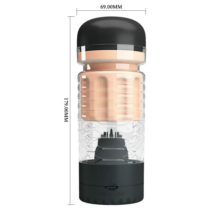 Реалистичный мастурбатор в форме вагины с вибрацией Pretty Love Emily, 1 режим, черный