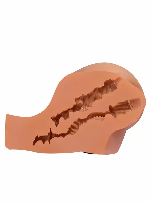 Реалистичный мастурбатор Baile Kylie, попка, с вибропулей, два отверстия, 14,8 см, телесный 