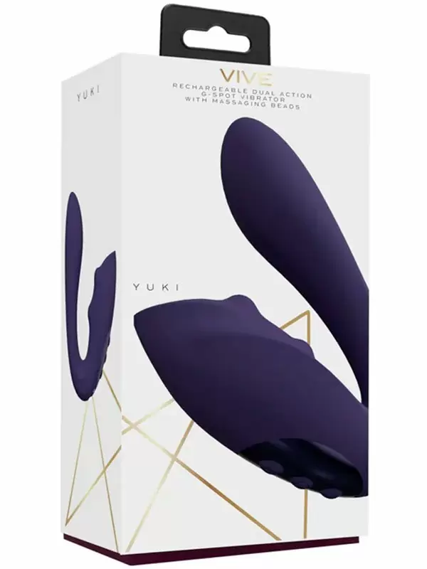 Вибратор Shots Toys Yuki, 10 скоростей, с массажными шариками, фиолетовый