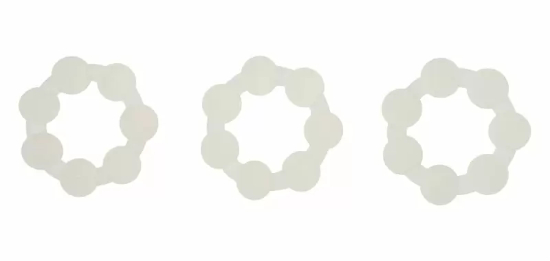Набор эрекционных колец LOVE RINGS WITH BALLS, 3 шт. по 21 мм