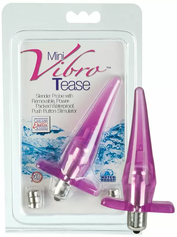 Анальная пробка Mini Vibro Tease с вибрацией – розовый