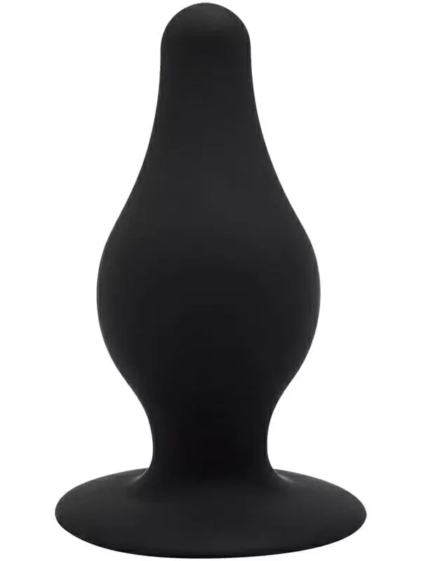 Термореактивная анальная пробка SILEXD Plug Model 2, с заострённым кончиком, 10,2 см, силикон, черный