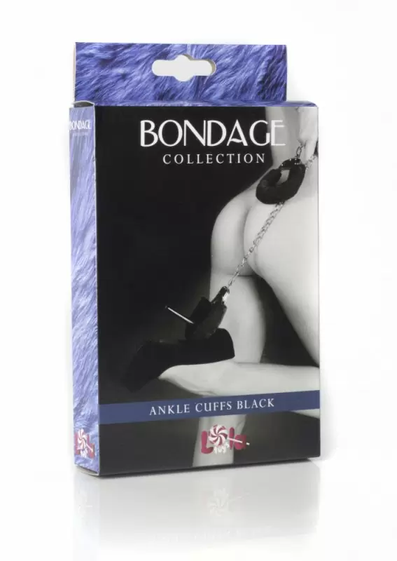 Меховые оковы на ноги BONDAGE, Lola Toys, черные