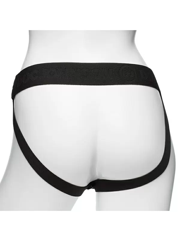 Набор универсальных полых страпонов Doc Johnson Body Extensions - BE Ready, 18-20 см, 3 размера, силикон, черный