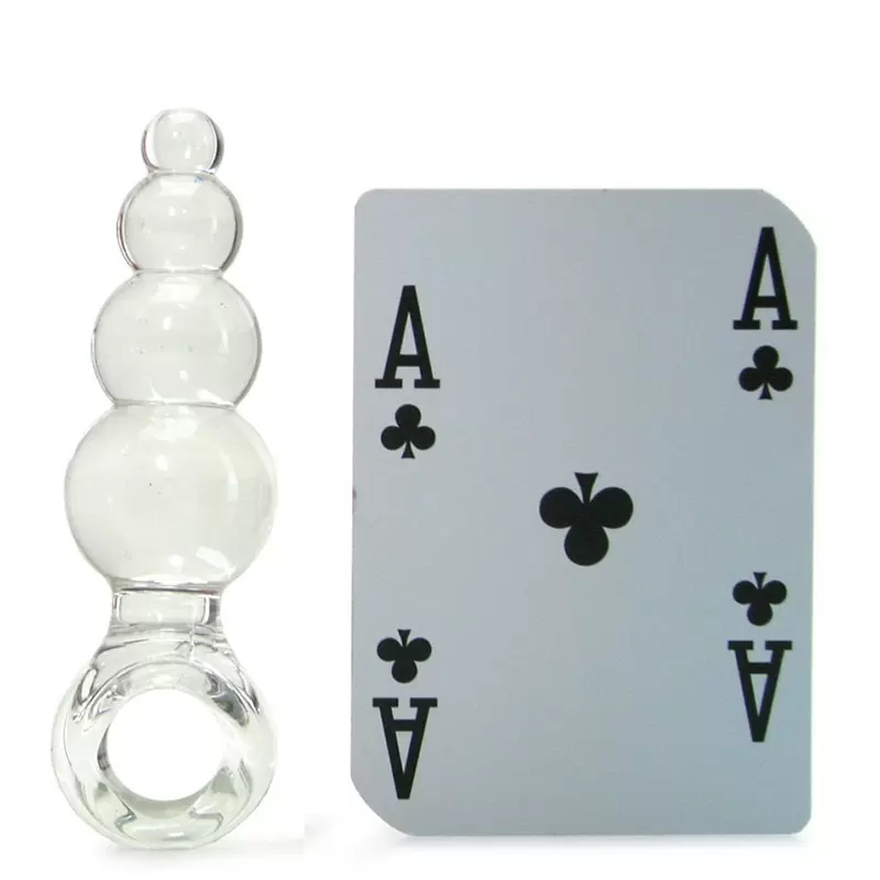 Анальная пробка с кольцом Jolie Ripples Small – прозрачная