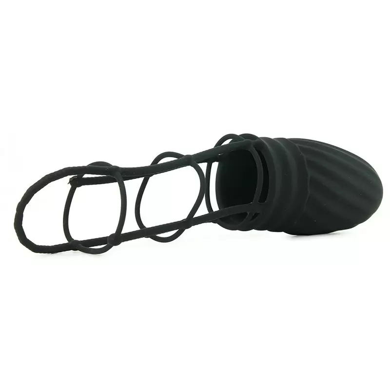 Насадка удлинитель Silicone Gladiator Extension с кольцом на мошонку – черная	