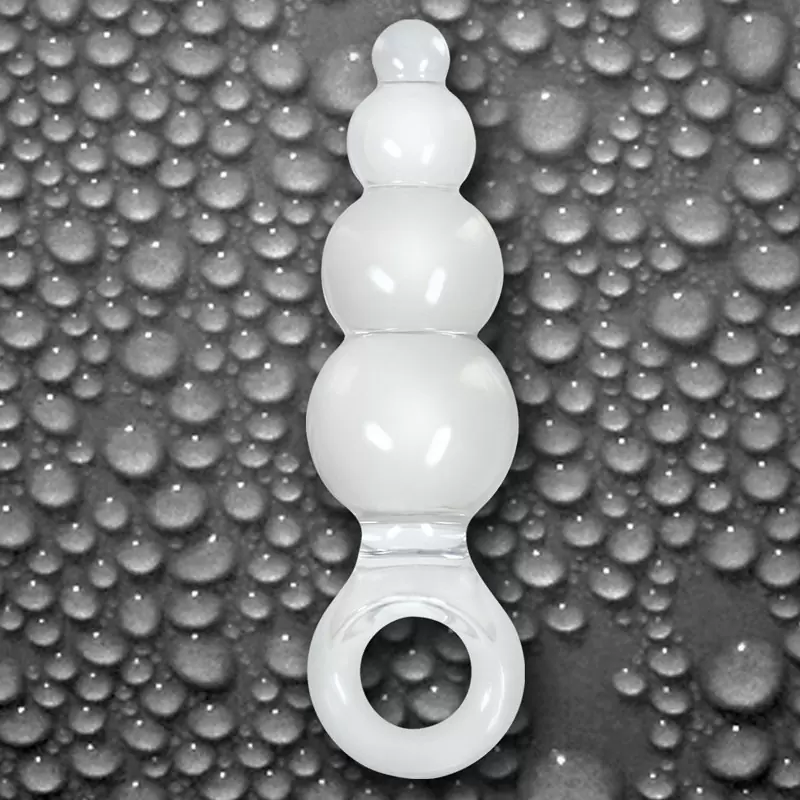 Анальная пробка с кольцом Jolie Ripples Mini – прозрачная