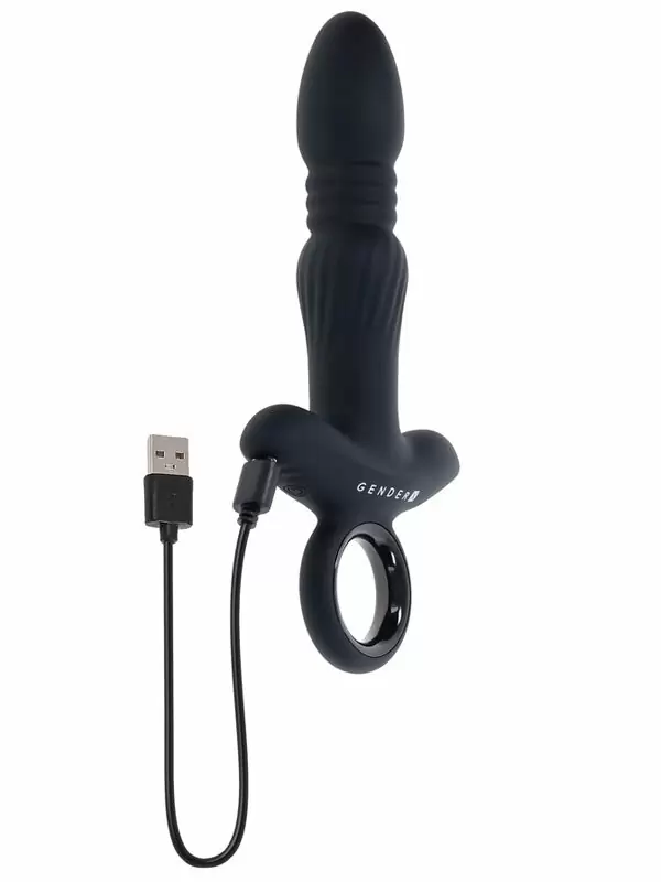 Анальный вибростимулятор Evolved Slayer, с поступательными движениями, 9 режимов, 20 см