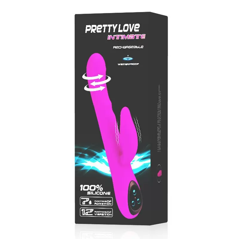 Вибратор Intimate с ротацией и стимуляцией клитора – розовый