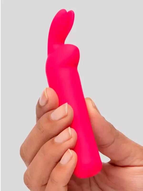 Яркая вибропуля Happy Rabbit, 11,3 см, силикон, розовая