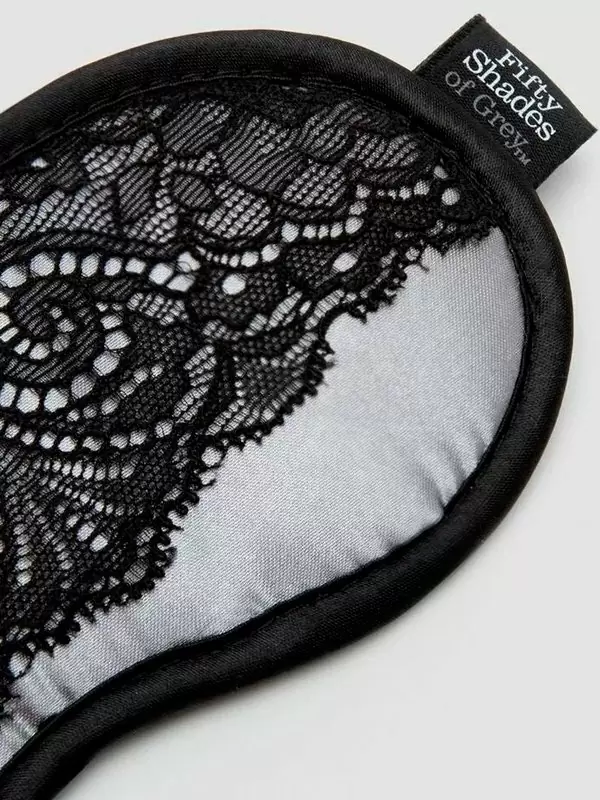 Маска на глаза Fifty Shades of Grey Play Nice, с кружевом, атласная, 18,5 см