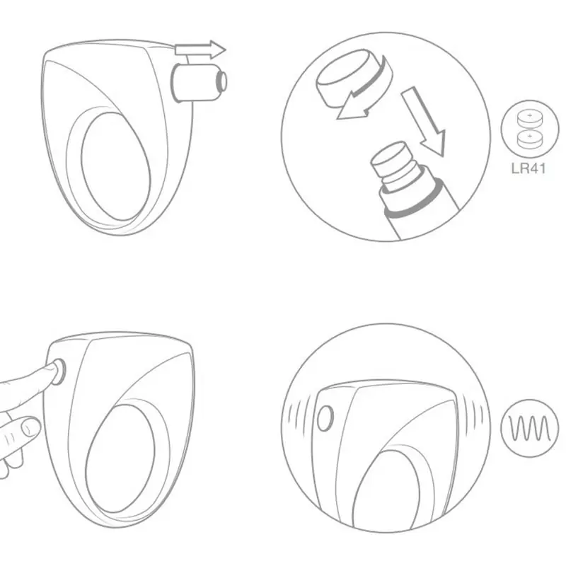 Эрекционное кольцо Ovo B6 с вибрацией – черный