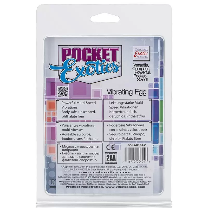 Вибро-яйцо Pocket Exotics Vibrating Egg – белый