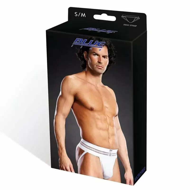 Комфортные белые джоки BlueLine на широкой резинке – S/M