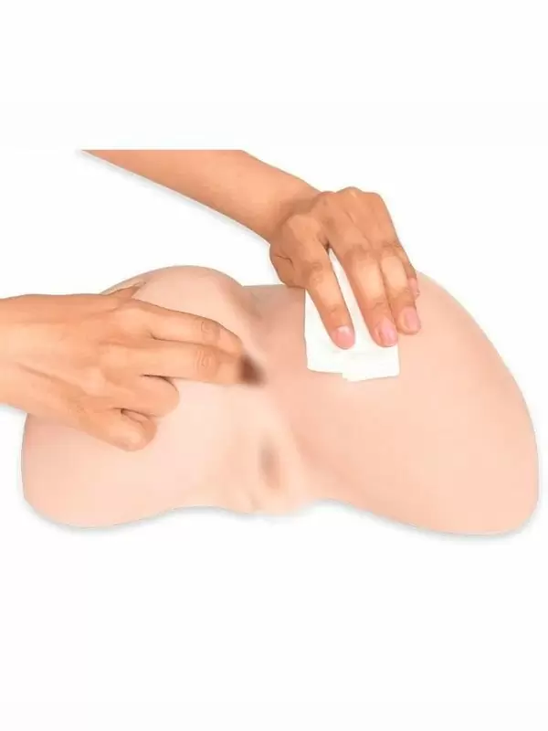 Реалистичный мастурбатор SilexD Ass Daphne, два отверстия, силикон, телесный