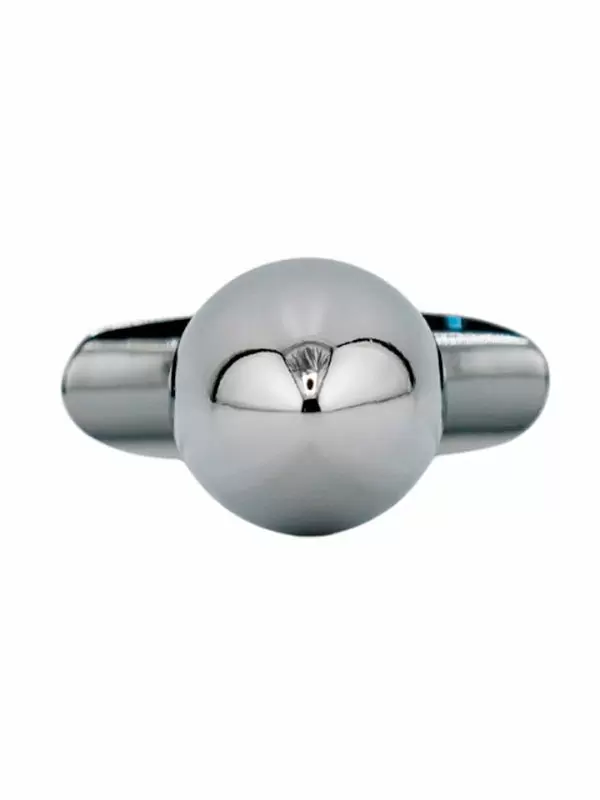 Серебряная анальная пробка для ношения с нежно-розовым кристаллом (Small)